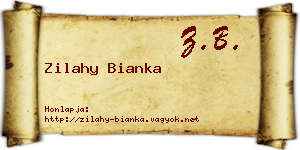 Zilahy Bianka névjegykártya