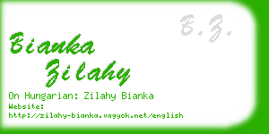 bianka zilahy business card